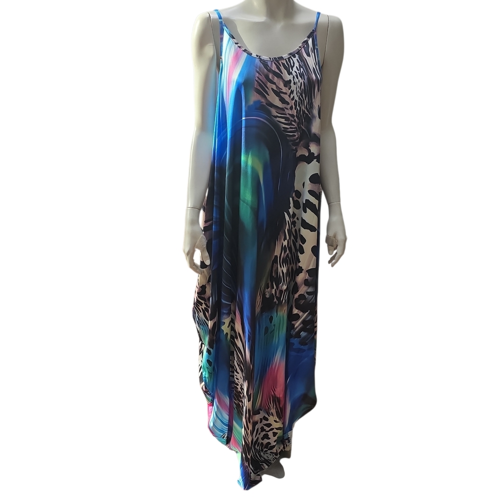 Cupshe Vibrant Animal Print Maxi Dress With Pockets